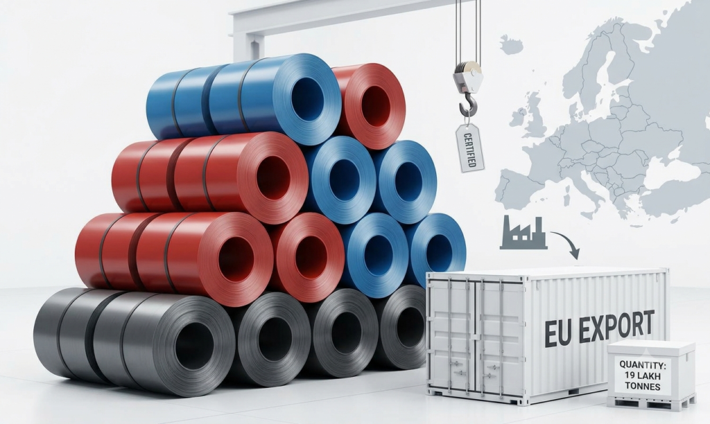 India EU Steel Quota: 19 लाख टन कोटा, निर्यात पर असर