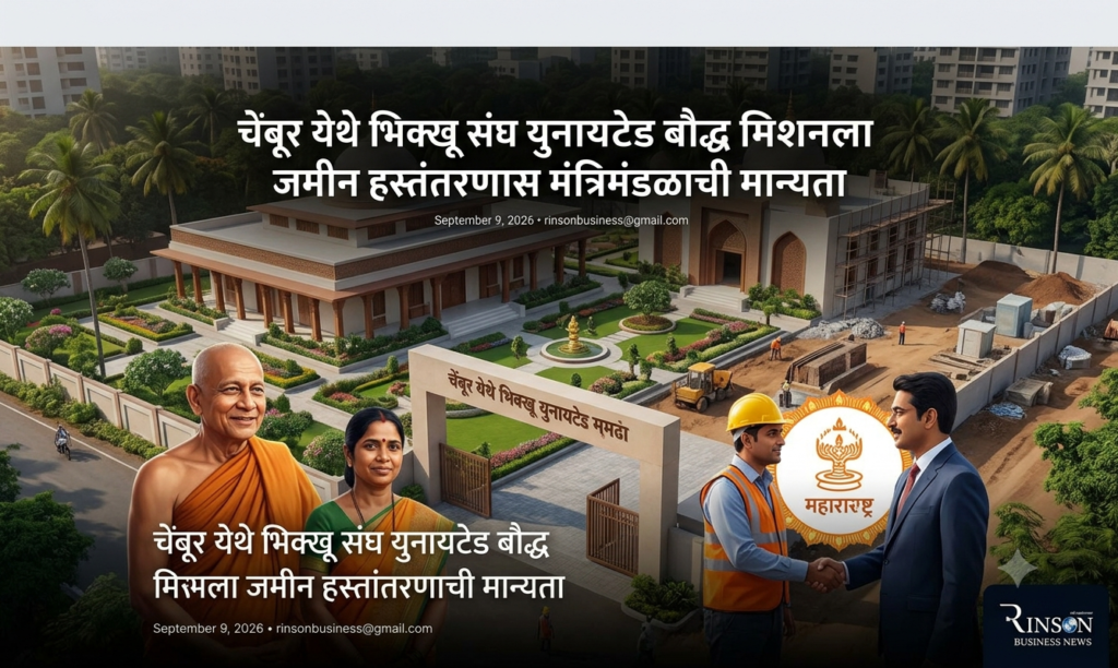 चेंबूर येथे भिक्खू संघ युनायटेड बौद्ध मिशनला जमीन हस्तांतरणास मंत्रिमंडळाची मान्यता